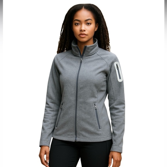 Eddie Bauer First Ascent Fleece Sweater Gorpcore Knit Jacket, Gray, Size M/P - Picture 7 of 16